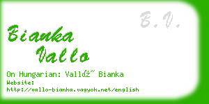 bianka vallo business card